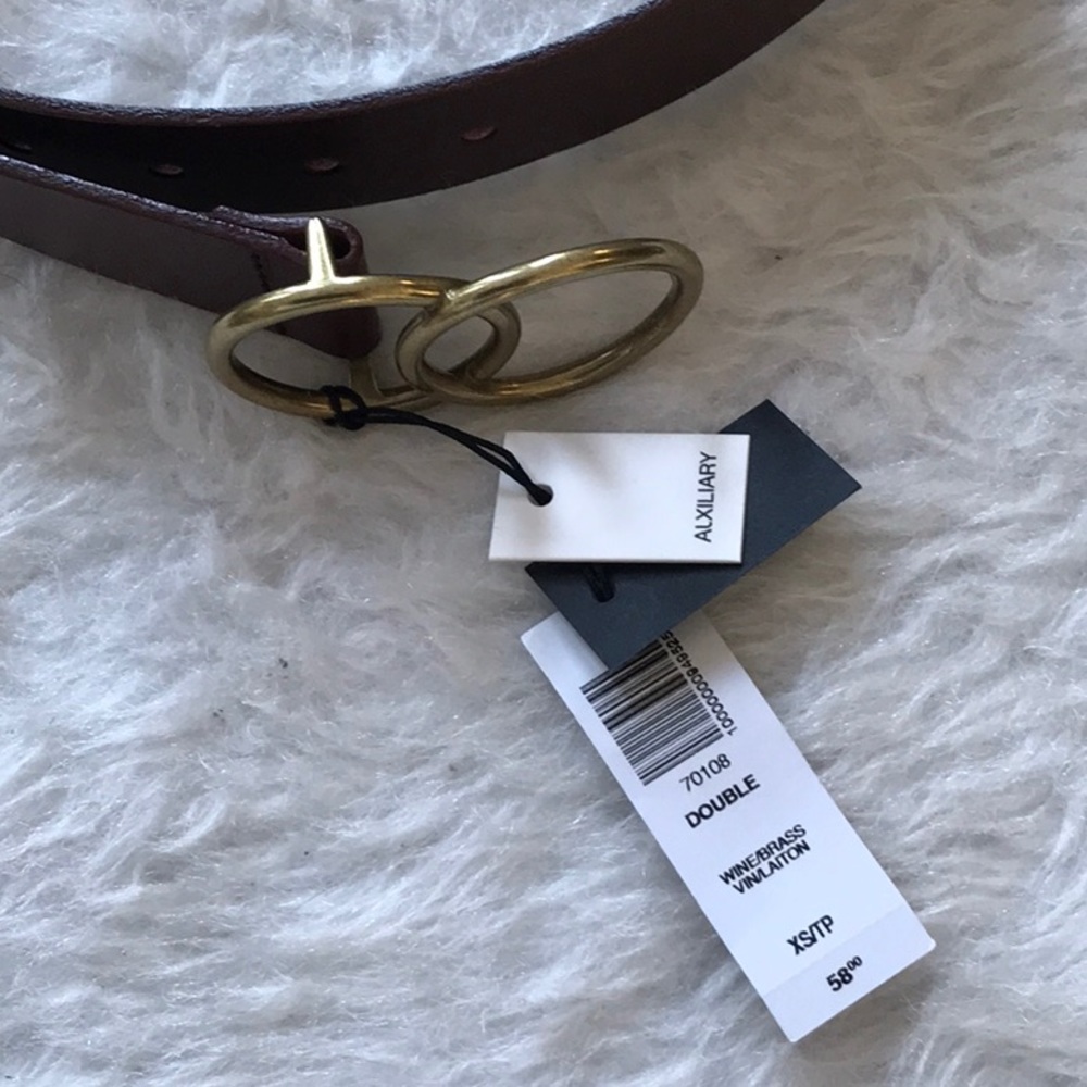 Aritzia Auxiliary Belt - Brown/Wine- Size XS